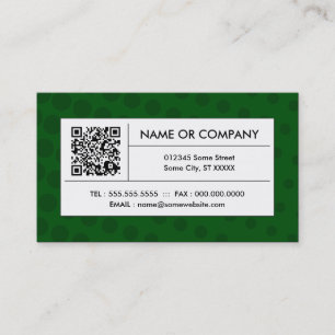 groene halftoonige QR-code Visitekaartje