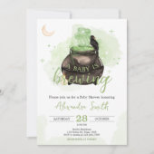Groene Halloween A Baby is het Brouwen van Baby sh Kaart (Voorkant)