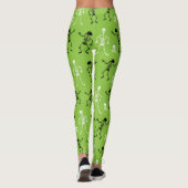 GROENE HALLOWEEN DANCING SKELETONS LEGGINGS (Achterkant)