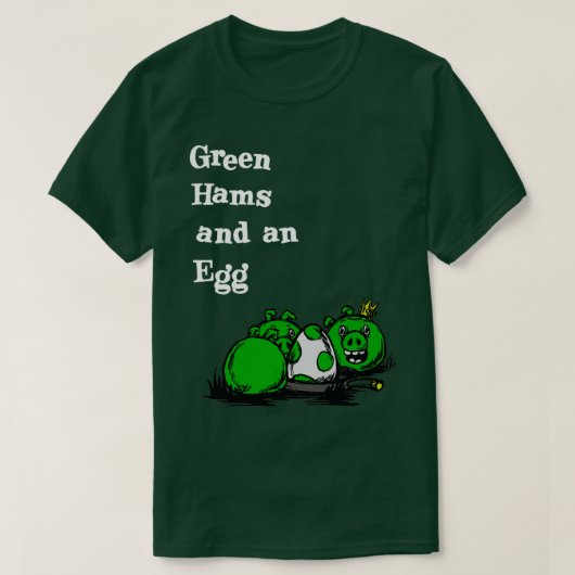 groene hammen en een ei t-shirt (Design voorkant)