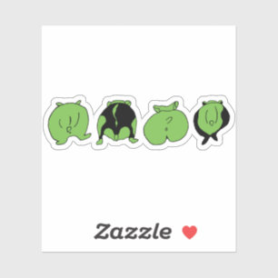 Groene hamster Butts Sticker