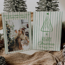  Groene Hand Getrokken Kerst Abstracte Boom