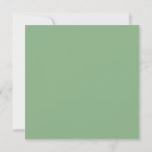 Groene Hand getrokken krans bewaar de datum Kaart (Achterkant)