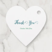 Groene Hand Getrokken Peony Bloemen Wedding Bedankjes Labels (Achterkant)