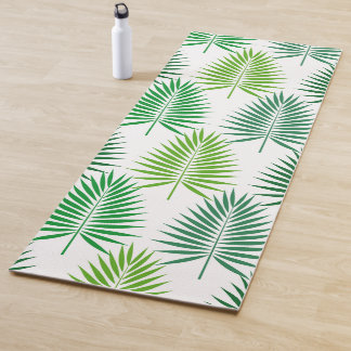 Groene handpalmen bladeren botanisch patroon yogamat