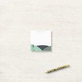 Groene Harlekijn Konijn Post-it® Notes (Op bureau)