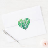 Groene Hart Aspen Bomen Pen en Ink Art Sticker (Envelop)