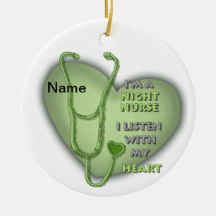Groene Hart Nachtverpleegster Keramisch Ornament