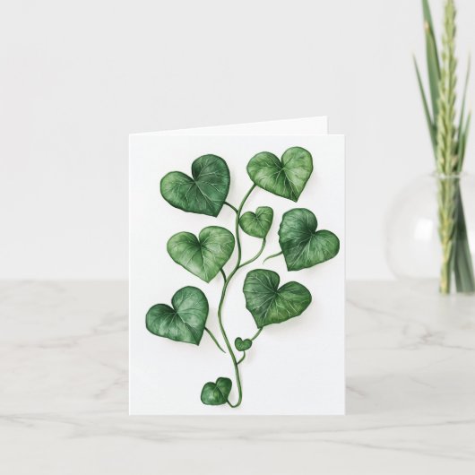 Groene harten Aquarel Digitale Kunst Aankondiging (Voorkant)