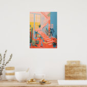 Groene Haven Stappen: Natuur Trap Poster (Keuken)