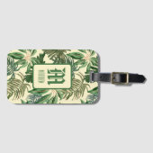 Groene Hawaïaanse mannelijke Bagagelabel (Voorkant (horizontaal))