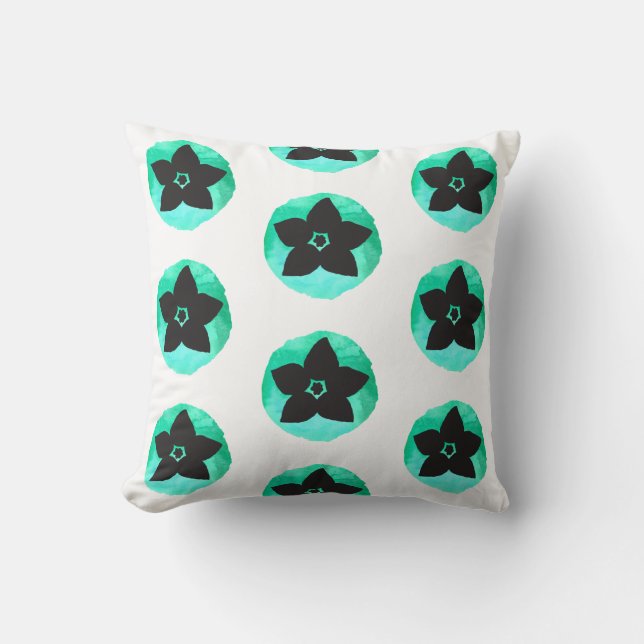 Groene Hawaïaanse Vloer Kussen (Voorkant)