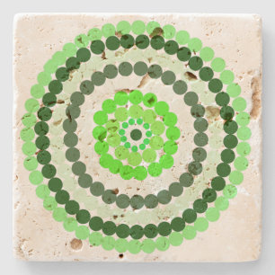 Groene heilige vlekken, stenen onderzetter