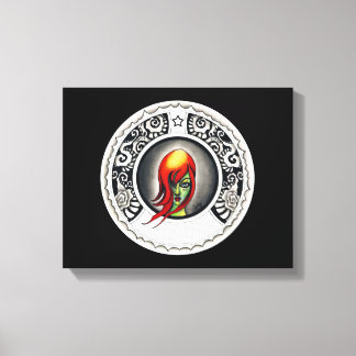 Groene heks canvas afdruk