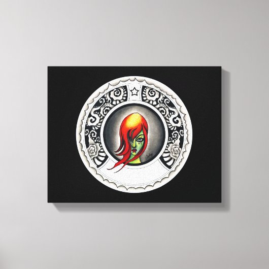 Groene heks canvas afdruk (Voorkant)