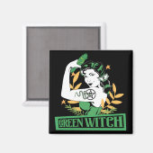 Groene heks in Tattooed Musea Vrouw Magneet (Voorkant / Achterkant)