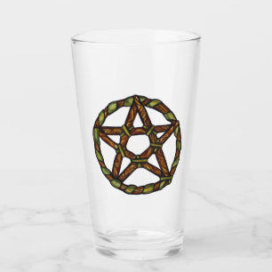 Groene Heks Pagan Pentakel Natuur Wicca Glas
