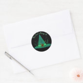 Groene Heks Pet Kruid Craft Pagan Witchcraft Magic Ronde Sticker (Envelop)