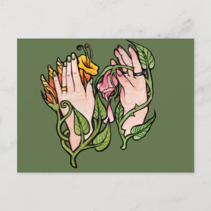 Groene Heksenmagie                               Briefkaart