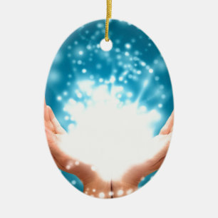 Groene helende de energie zen yoga van Reiki van Keramisch Ornament