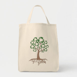 Groene herbruikbare tas voor hergebruik