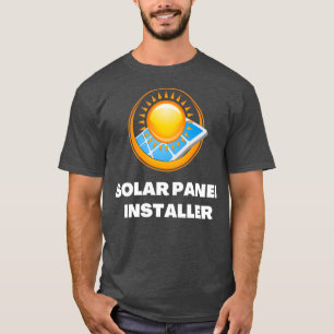 Groene hernieuwbare energie voor installateurs op t-shirt