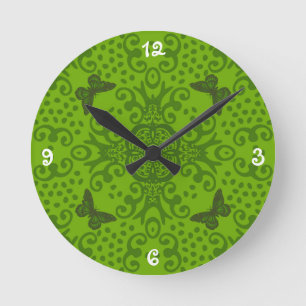 Groene het Medaillon van de vlinder Ronde Klok