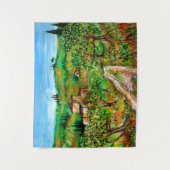 Groene heuvels en olijfbomen in de Toscane Landsch Wandkleed (Voorkant)