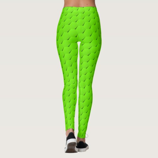 Groene hexagon leggings (Achterkant)