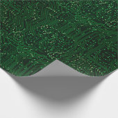 Groene hightech chiptechnologieën cadeaupapier (Hoek)