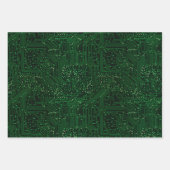 Groene hightech chiptechnologieën inpakpapier vel (Voorkant)