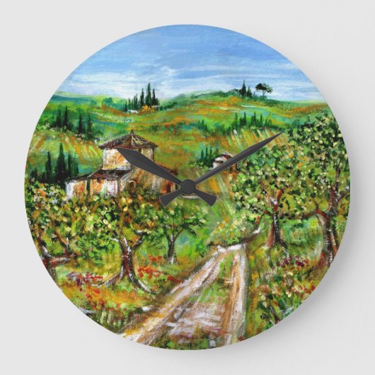 GROENE HILLEN EN OLIJFBOMEN IN TAALLANDSCHAP GROTE KLOK (Voorkant)