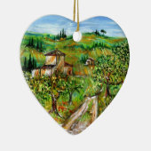 GROENE HILLEN EN OLIJFBOMEN IN TAALLANDSCHAP KERAMISCH ORNAMENT (Rechts)