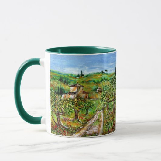 GROENE HILLEN EN OLIJFBOMEN TUSCANY LANDSCAPE MOK (Links)