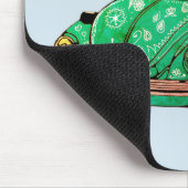 Groene Hippie Auto Mandala Art Mousepad Muismat (Hoek)