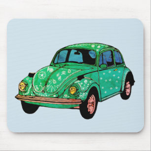 Groene Hippie Auto Mandala Art Mousepad Muismat