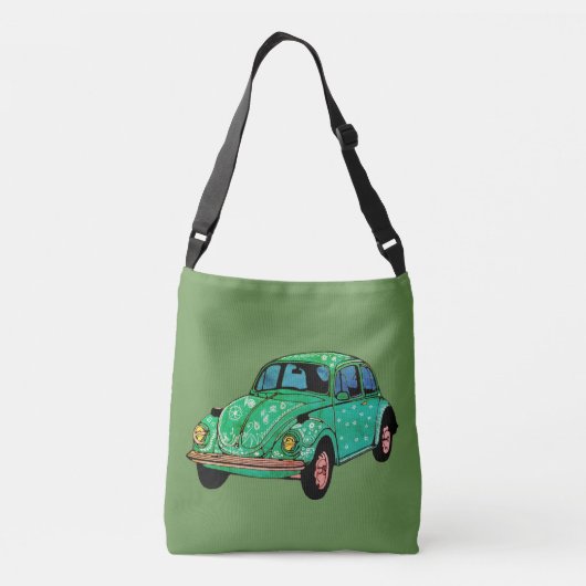 Groene Hippie Auto Mandala Tas (Achterkant)
