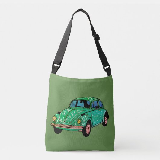 Groene Hippie Auto Mandala Tas (Voorkant)
