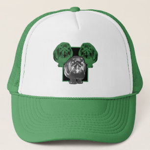 Groene hippopotamus trucker pet