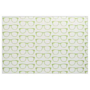 Groene hipster Geek Glasses Fabric Stof