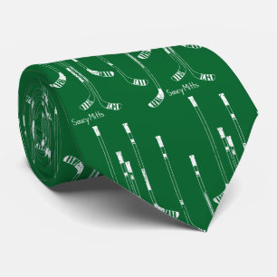 Groene hockeysticks stropdas