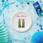 Groene Hoge Hakken met Candy Canes Papieren Bordje (Feest)