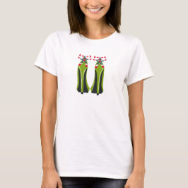 Groene Hoge Hakken met Candy Canes T-shirt