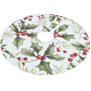Groene Holly rode bessen Kerstboom basis Hoesje Kerstboom Rok