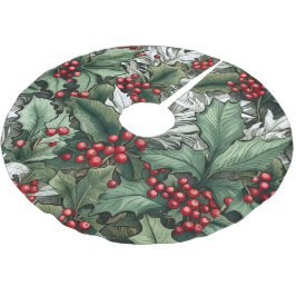 Groene Holly rode bessen Kerstboom basis Hoesje Kerstboom Rok
