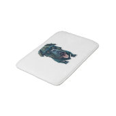 Groene hond met bril badmat (Gekanteld)