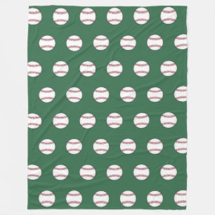 Groene honkbal fleece deken
