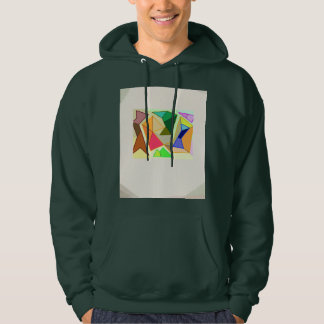 Groene hoodie met volledige mouw met een ontwerp