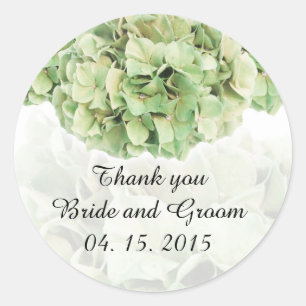 Groene hortensia bruiloft gunst labels hortensia2