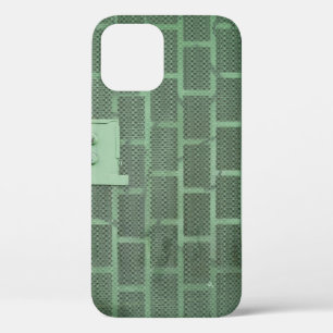 GROENE HOUTEN DEUR MET GROENE STAALDEUR iPhone 12 HOESJE